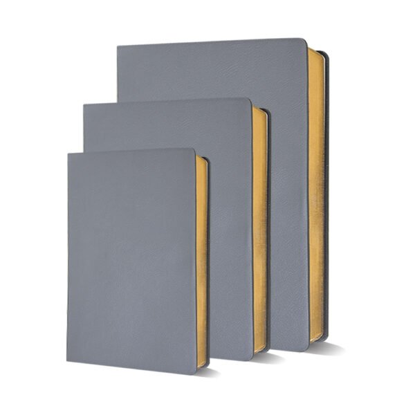 Hot selling soft cover pu leather gold stamping journals notebooks