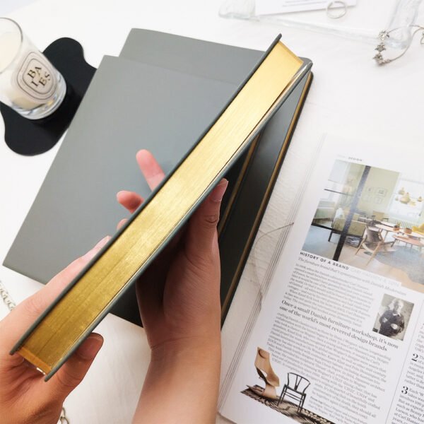Hot selling soft cover pu leather gold stamping journals notebooks - Image 2