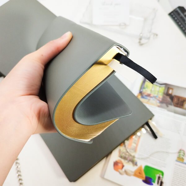 Hot selling soft cover pu leather gold stamping journals notebooks - Image 4