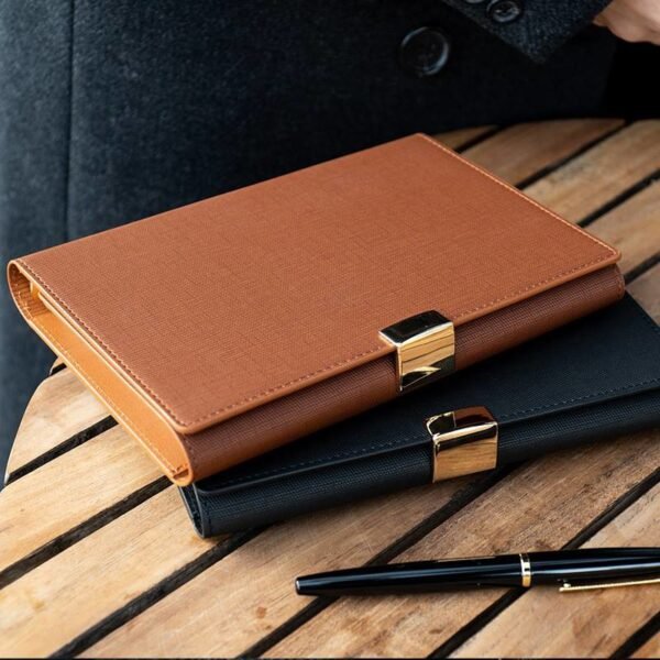 Wholesale hardcover A5 pu leather notebook with recycle paper - Image 2