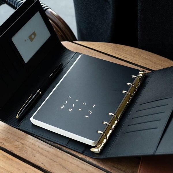 Wholesale hardcover A5 pu leather notebook with recycle paper - Image 4